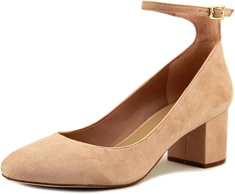 aldo 女式 clarisse 麂皮闭趾踝带经典高跟鞋